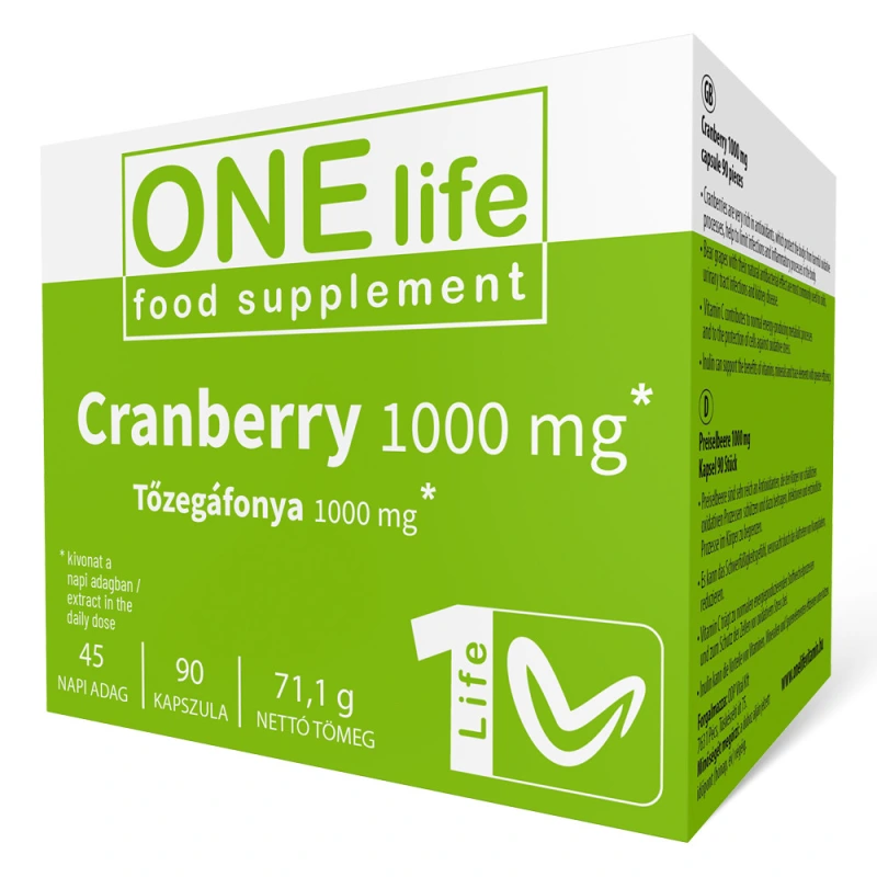 ONE LIFE Tőzegáfonya kivonat 1000 mg