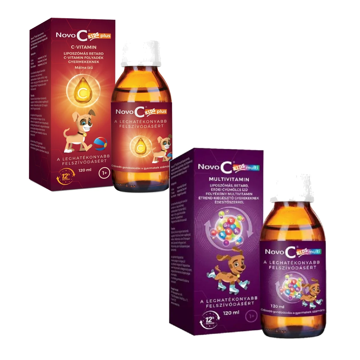 Novo C Kids csomag - multivitamin szirup 120 ml + C-vitamin szirup 120 ml