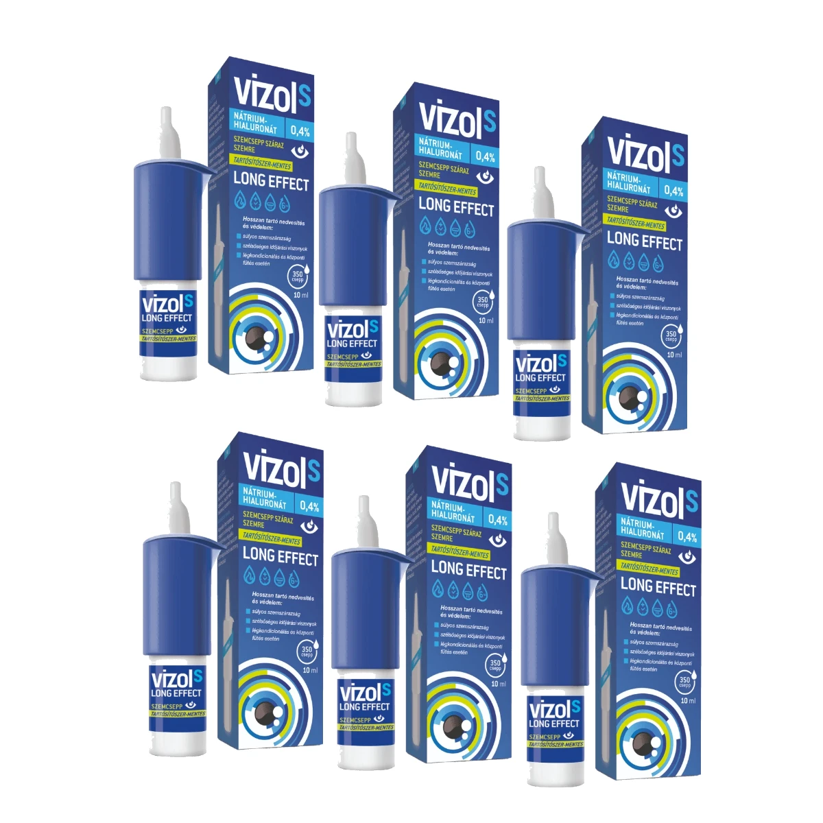 Vizol S 0,4% old szemcsepp száraz szemre csomag 6 darab
