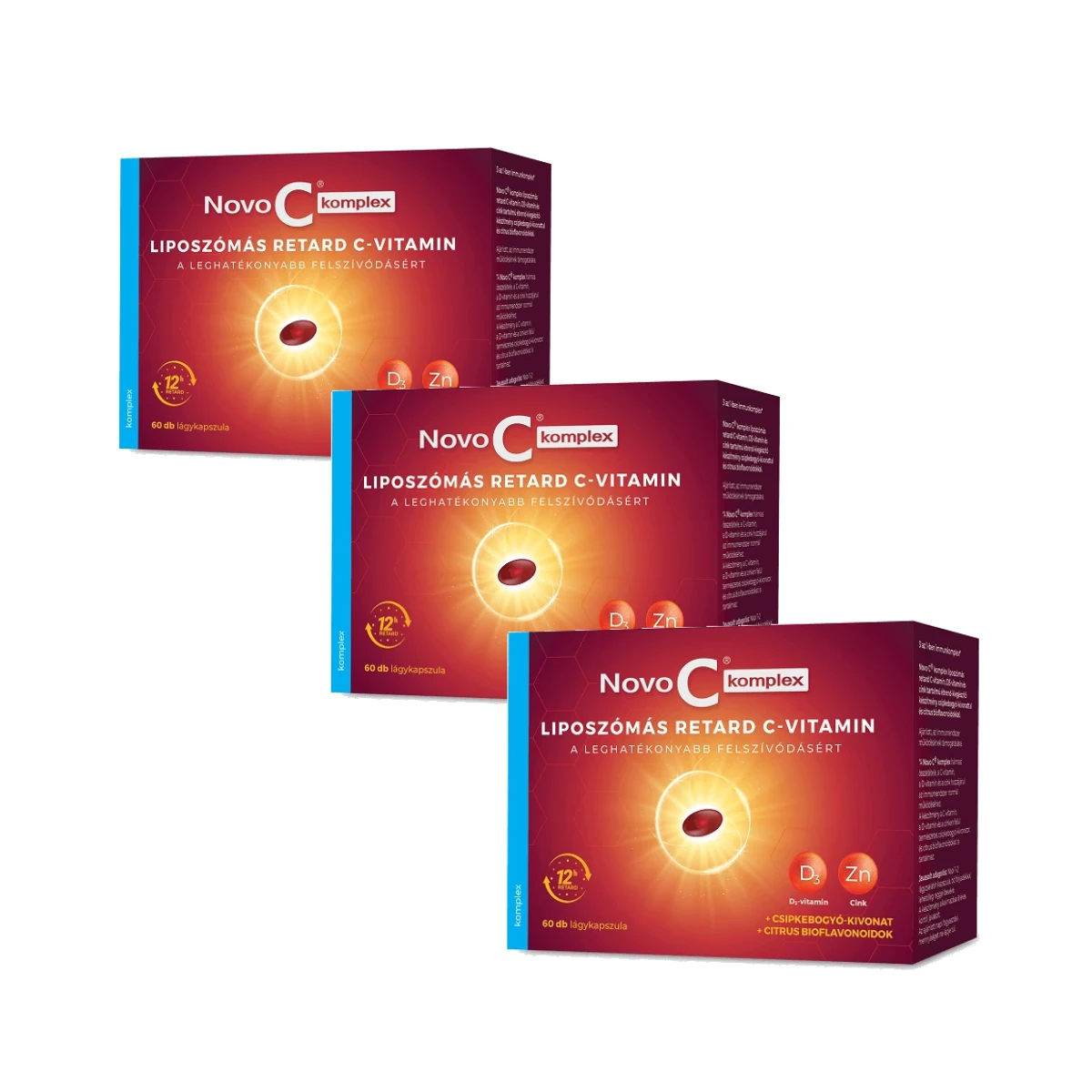 Novo C Komplex liposzómás C-vitamin kapszula csomag 3 darab