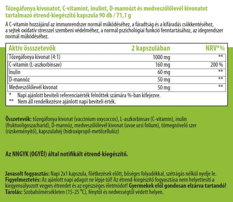 ONE LIFE Tőzegáfonya kivonat 1000 mg