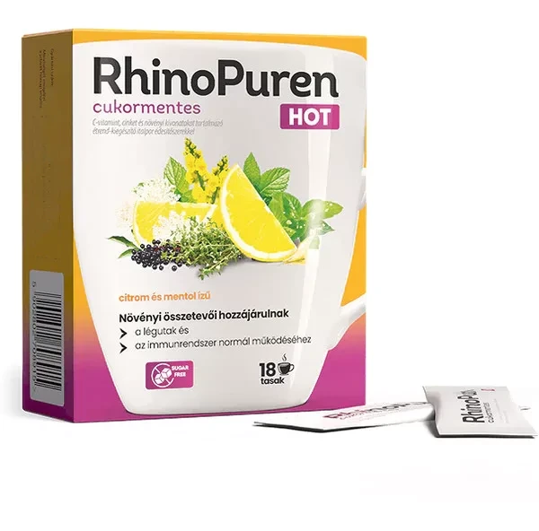 RhinoPuren HOT cukormentes citrom és mentol ízű