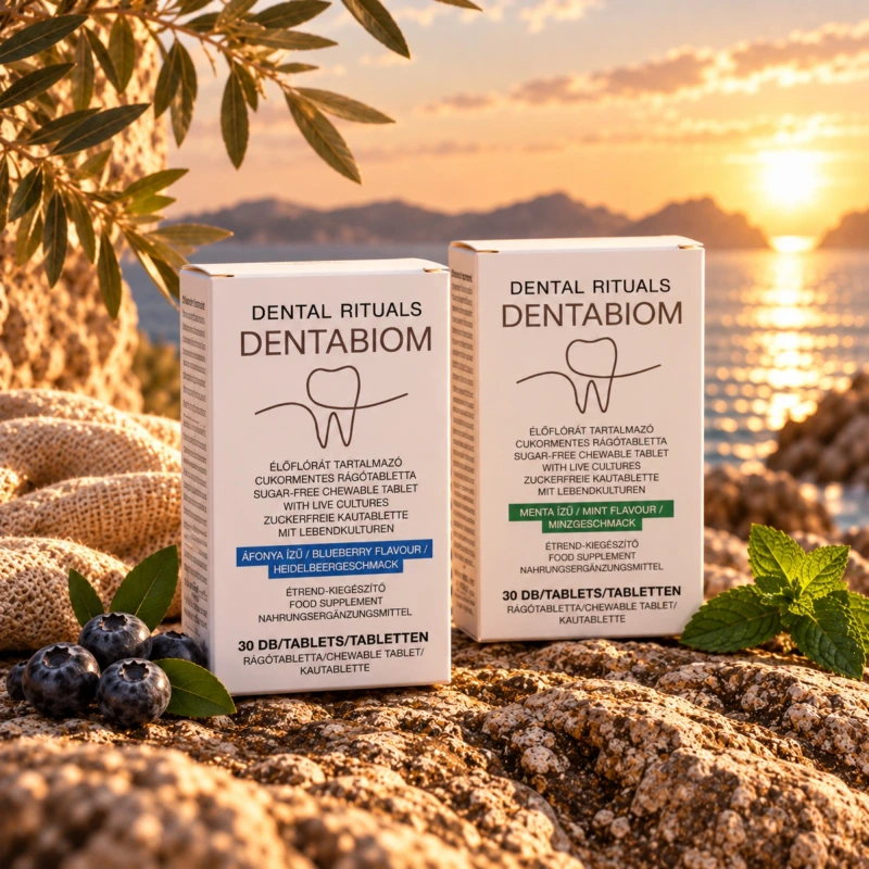 Dental Rituals Dentabiom élőflórát tartalmazó áfonya ízű cukormentes rágótabletta