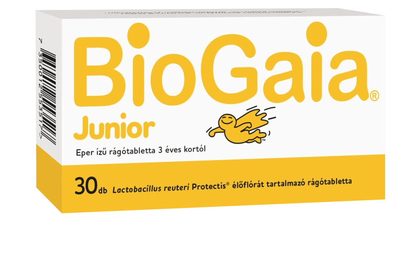BioGaia Protectis Junior Rágótabletta Eper ízű Étrendkiegészítő