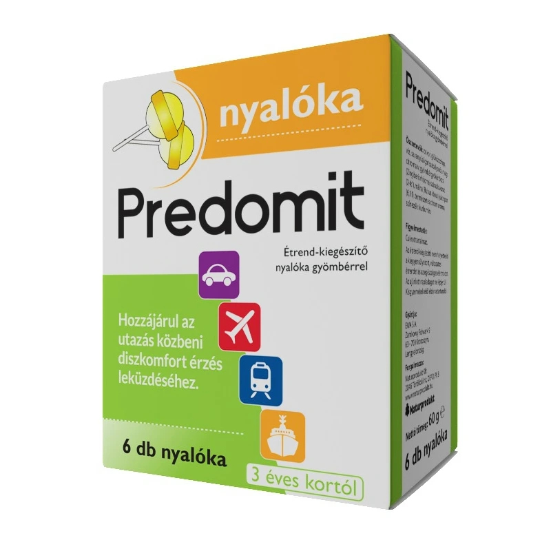 Predomit  Étrend-kiegészítő nyalóka gyerekeknek hányinger ellen