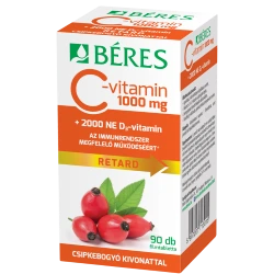 Béres C-Vitamin 1000mg + Csipkebogyó + D3 filbtabletta
