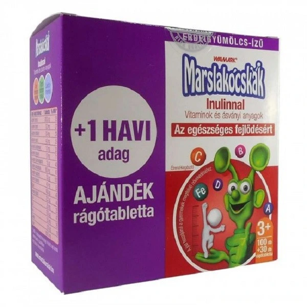 Walmark Marslakócskák Inulinnal Erdei Gyümölcsös Íz +1 havi adag ajándék - 100x+30x