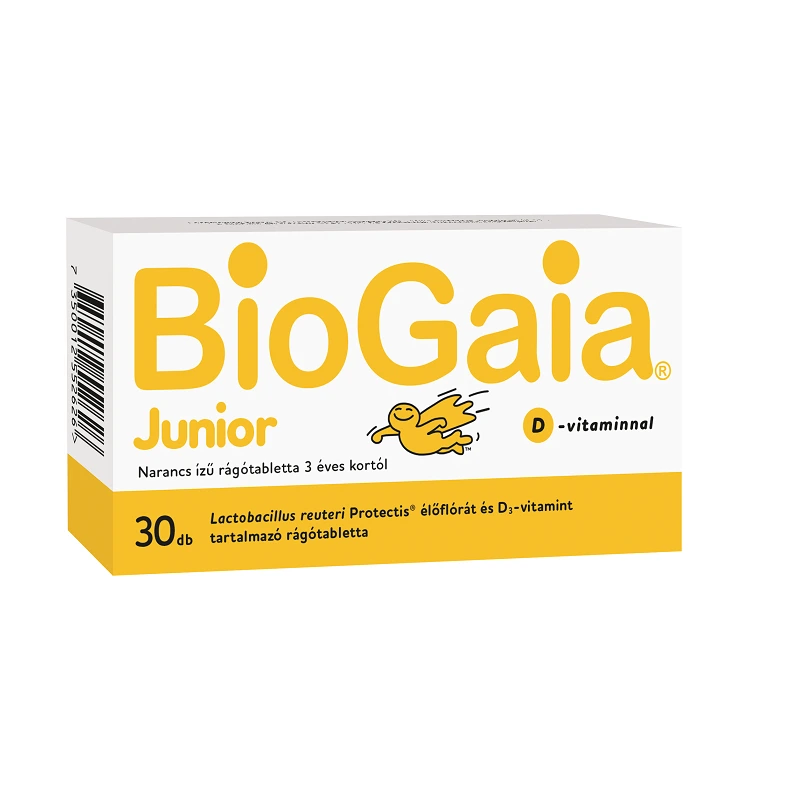 BioGaia Protectis Junior + D-vitamin Rágótabletta