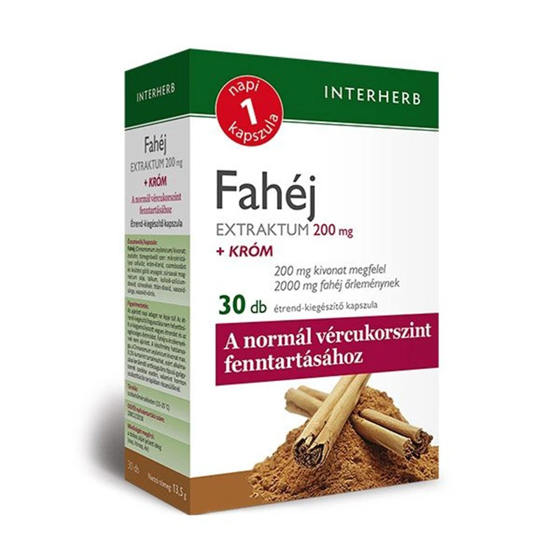 Interherb Fahéj Extraktum + Króm kapszula