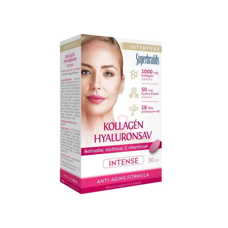 Interherb Kollagén és Hyaluronsav INTENSE tabletta