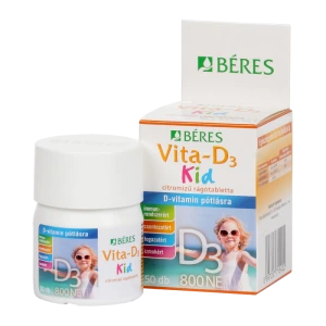 Béres Vita-D3 KID 800NE étrendkiegészítő rágótabletta
