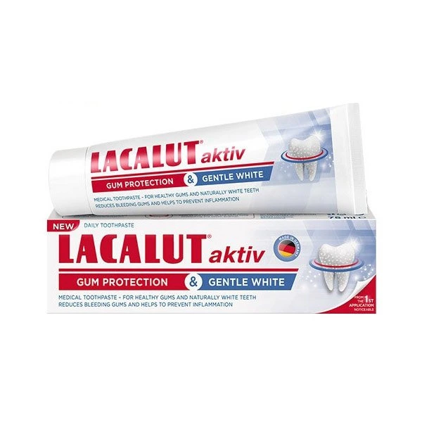 Lacalut fogkrém Aktiv Gum Protection&Gentle White