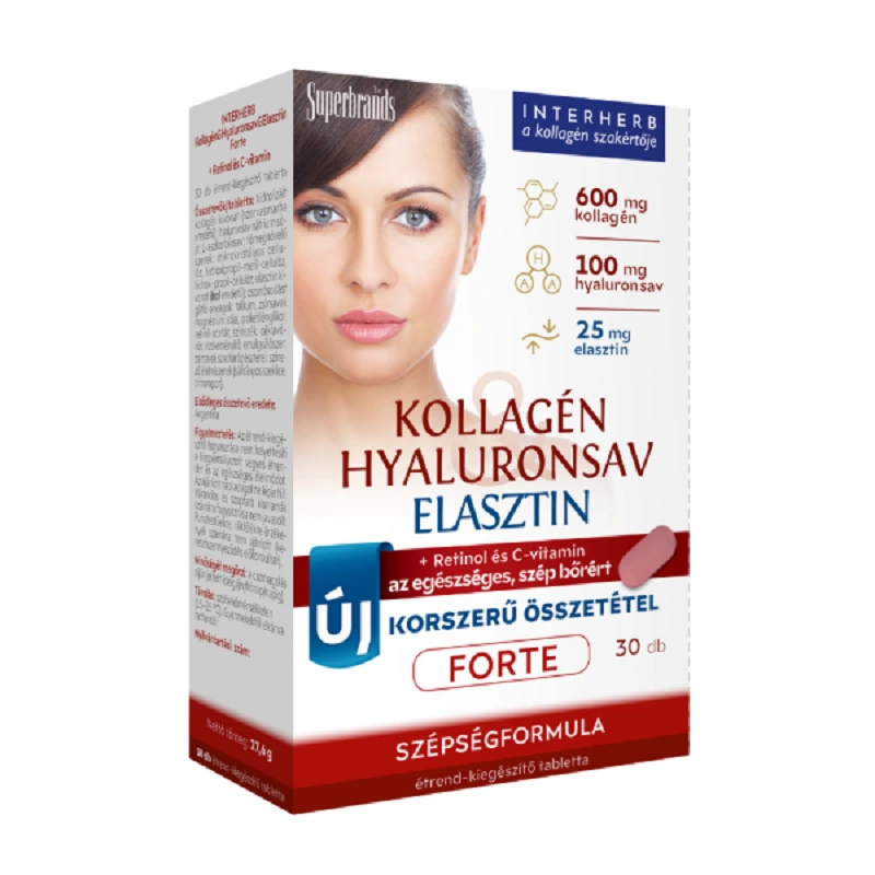 Interherb Kollagén és Hyaluronsav Szépségformula FORTE tabletta Elasztinnal