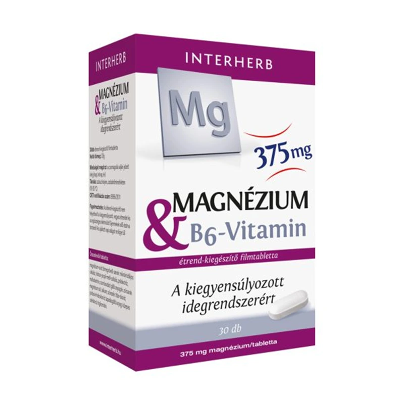 Interherb Magnézium 375 mg + B6-Vitamin