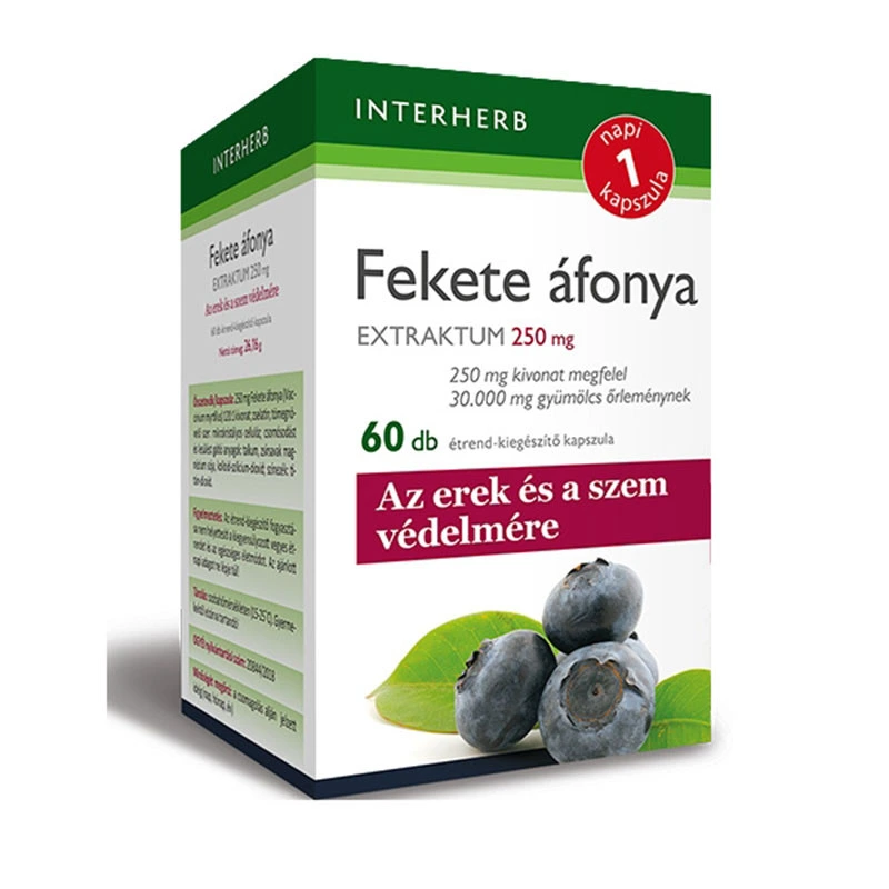 Interherb Fekete áfonya Extraktum kapszula