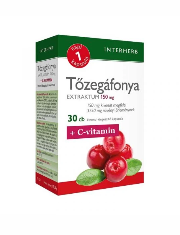 Interherb NAPI1 Tőzegáfonya Extraktum 150 mg