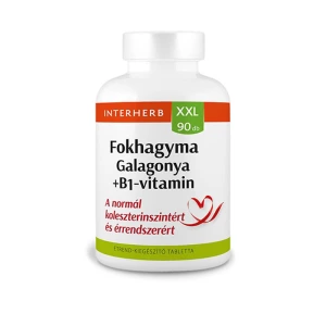 Interherb XXL fokhagyma + galagonya + B1-vitamin tabletta