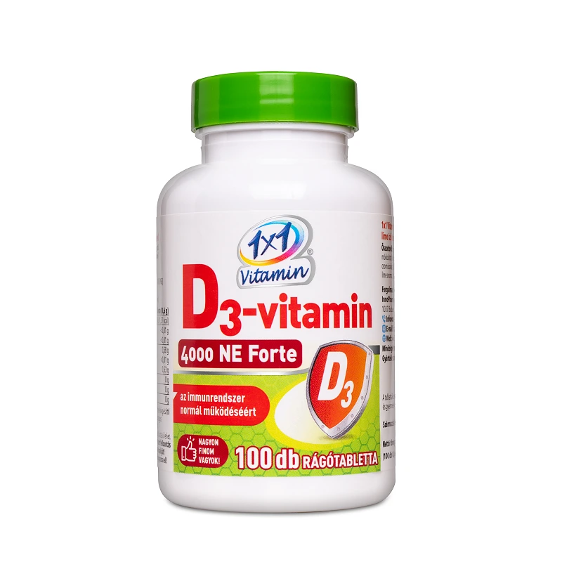 1x1 Vitamin D3-vitamin 4000NE Forte rágótabletta