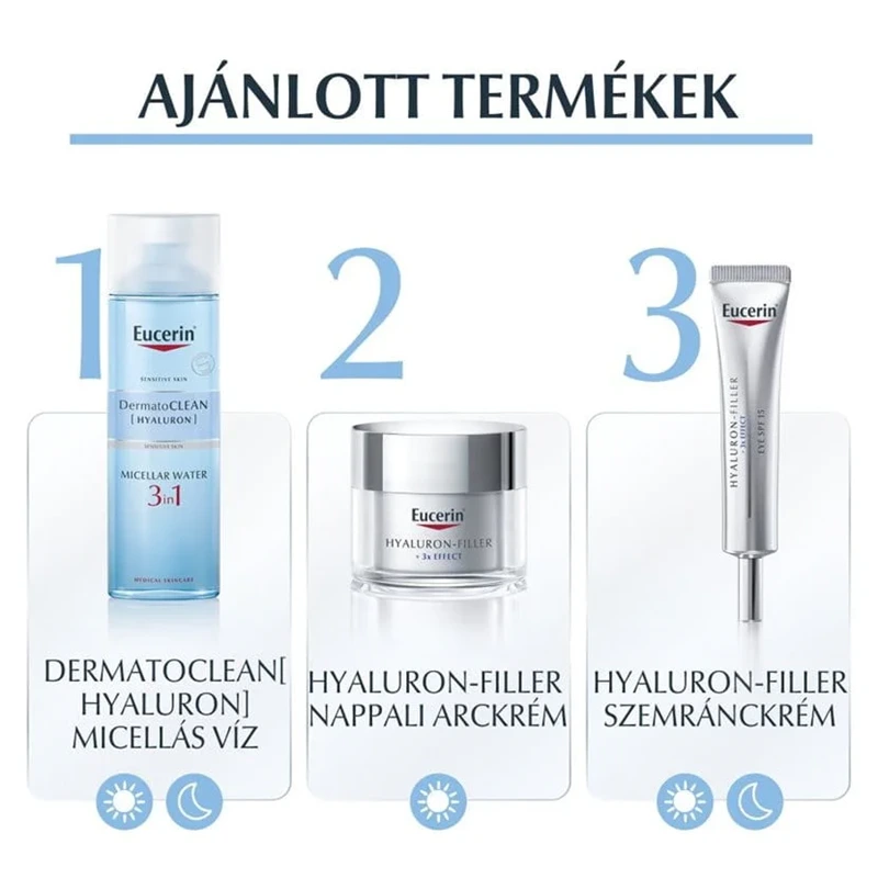 Eucerin DermatoCLEAN HYALURON 3 az 1-ben Micellás arclemosó