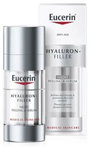 EUCERIN Hyaluron-Filler Éjszakai Bőrmegújító Peeling és Szérum