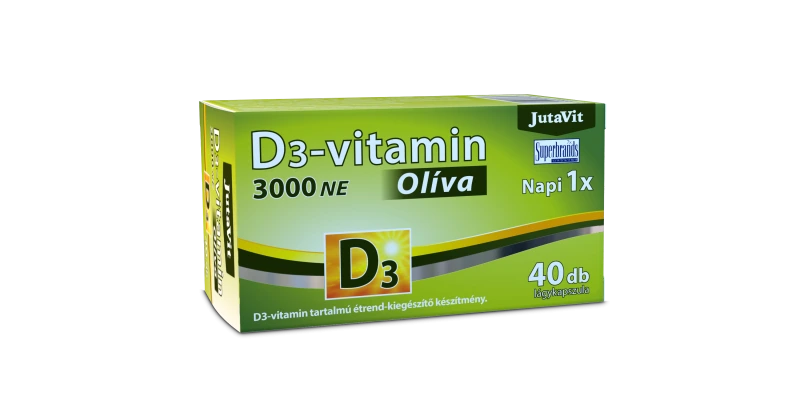 JutaVit D3-vitamin 3000NE (75µg) Olíva lágykapszula