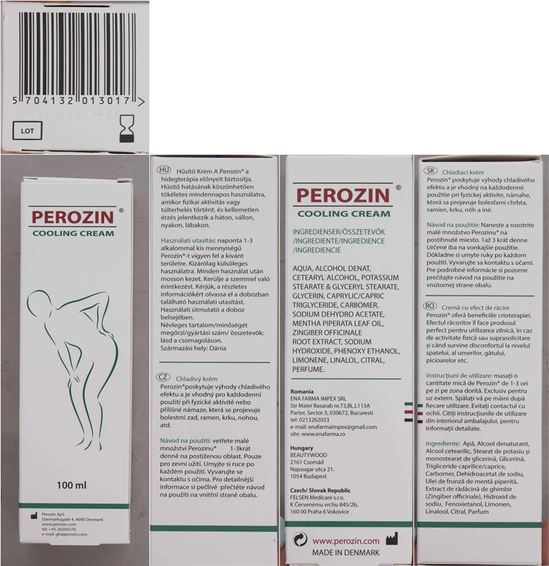 Perozin hűsítő krém