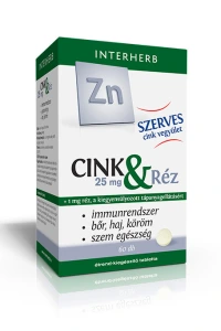 Interherb Szerves Cink 25 mg & Réz tabletta