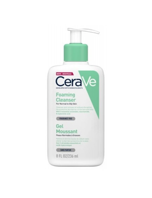 CeraVe Habzó tisztító gél arcra, testre
