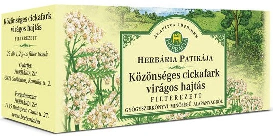 Herbária Közönséges cickafark virágos hajtás filteres tea