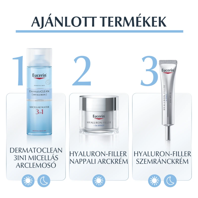 Eucerin DermatoCLEAN HYALURON 3 az 1-ben Micellás arclemosó
