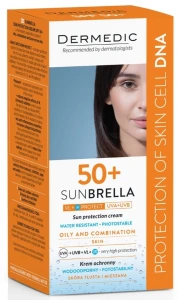 Dermedic Sunbrella fényvédő arckrém SPF50+ zsíros/kombinált bőrre