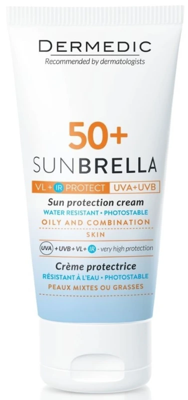 Dermedic Sunbrella fényvédő arckrém SPF50+ zsíros/kombinált bőrre