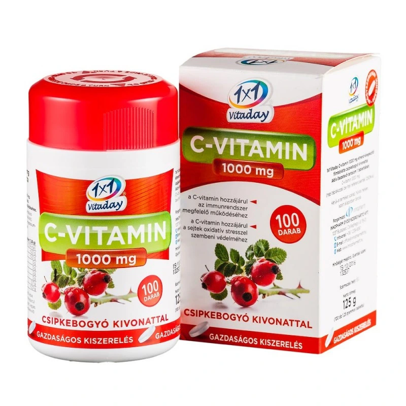 1×1 Vitamin C-vitamin 1000mg csipkebogyós filmtabletta