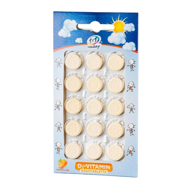 1x1 Vitamin D3-vitamin 400NE rágótabletta napocska