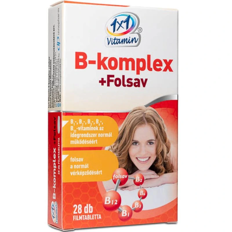 1x1 Vitamin B-Komplex Folsavval filmtabletta