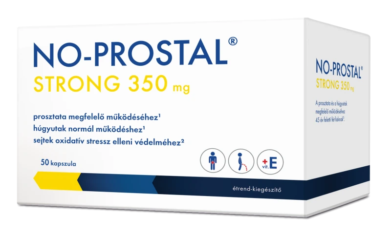 No-Prostal Strong 350 mg Szabalpálma-kivonat tartalmú lágyzselatin kapszula E-vitaminnal.lágyzselatin kapszula