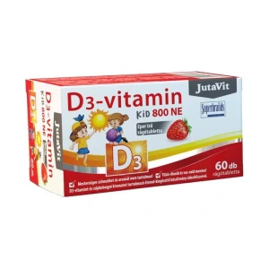 Jutavit KID D3 800NE rágótabletta eper