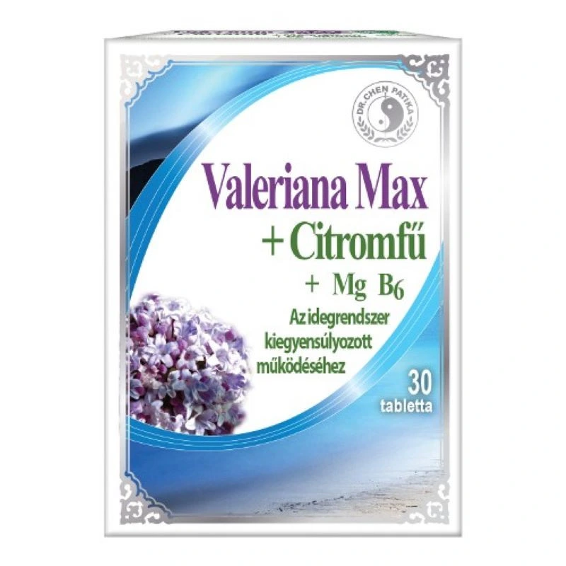Dr. CHEN Valeriana MAX+citromfű+B6 tabletta