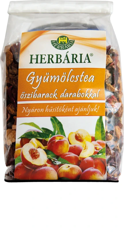 Herbária Gyümölcstea őszibarack darabokkal