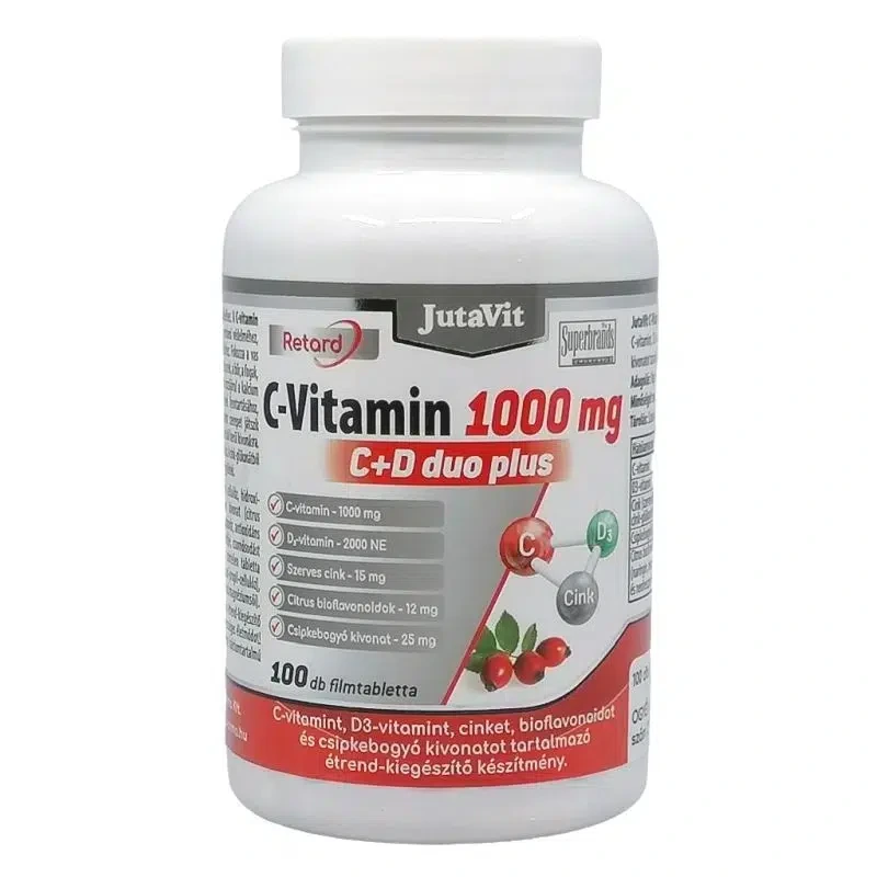 JutaVit C-vitamin 1000mg C+D DUO Plus retard filmtabletta