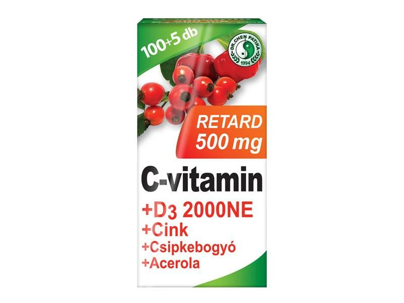 Dr. CHEN C-vitamin 500 mg D3 Zn Csipkebogyó Acerola filmtabletta