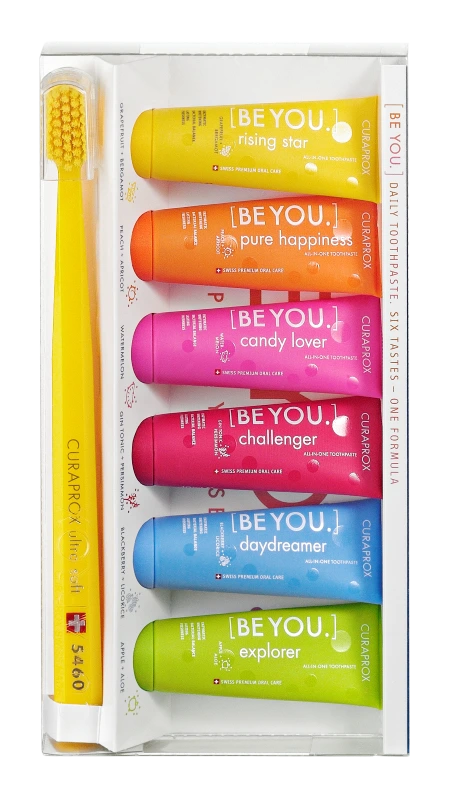 Curaprox fogkrém + fogkefe BeYou 6 Pack