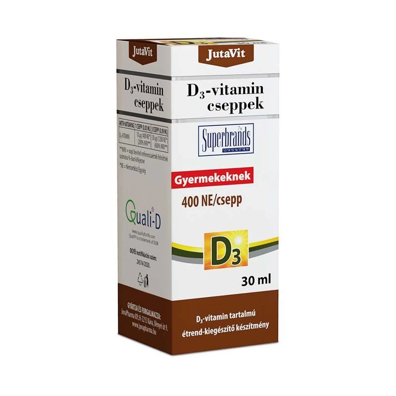 Jutavit D3 vitamin 400NE étrendkieg. csepp