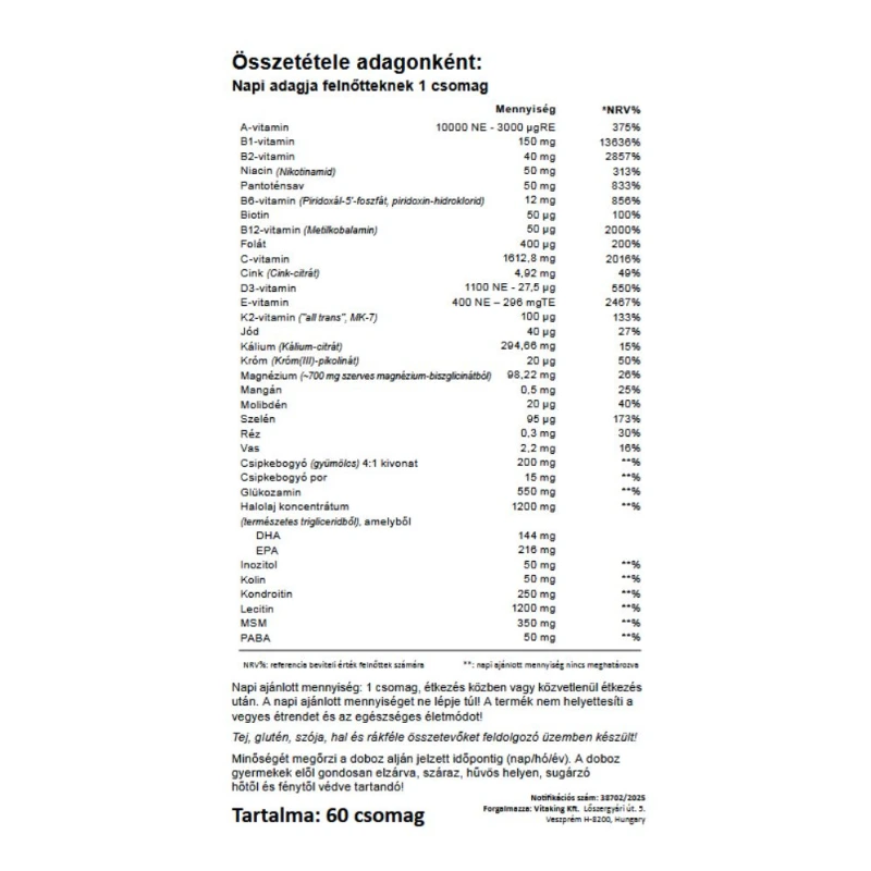 Vitaking 365 Multivitamin Sport csomag