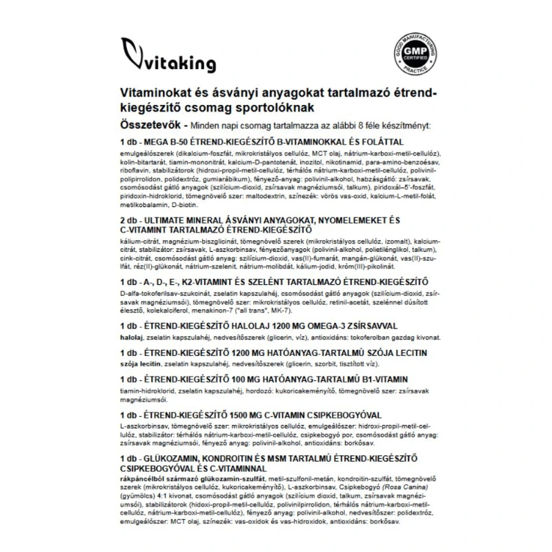 Vitaking 365 Multivitamin Sport csomag