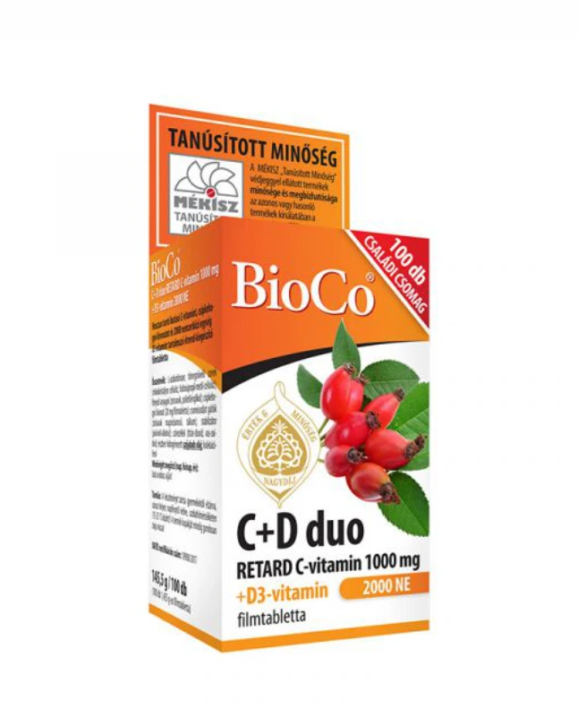BioCo C+D3 DUO C-vitamin 1000mg D3-vitamin 2000NE retard filmtabletta