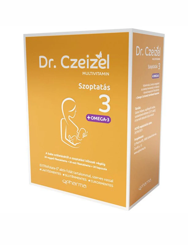 Dr. Czeizel Multivitamin Szoptatás 3 filmtabletta és kapszula - 3x30szem
