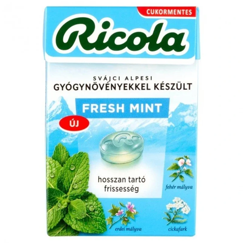 Ricola cukorka fresh mint