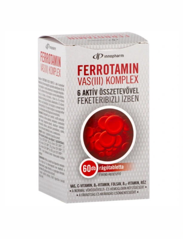 Innopharm 1x1 Vitamin Ferrotamin Vas(III) komplex rágótabletta