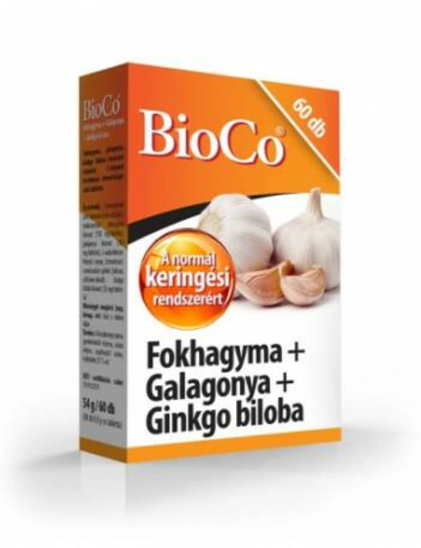 BioCo Fokhagyma + Galagonya + Ginkgo biloba tabletta